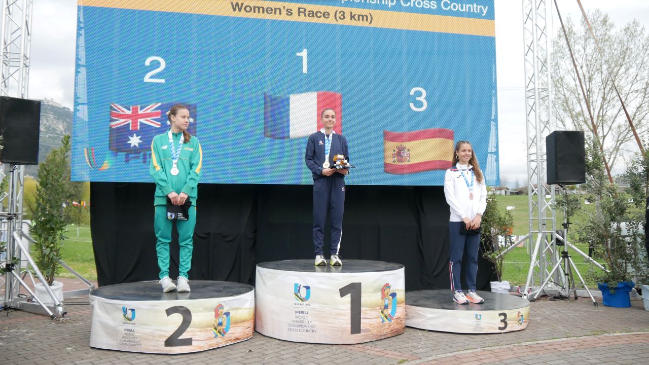 Arrivederci ai Mondiali di corsa campestre Fisu: un momento delle premiazioni