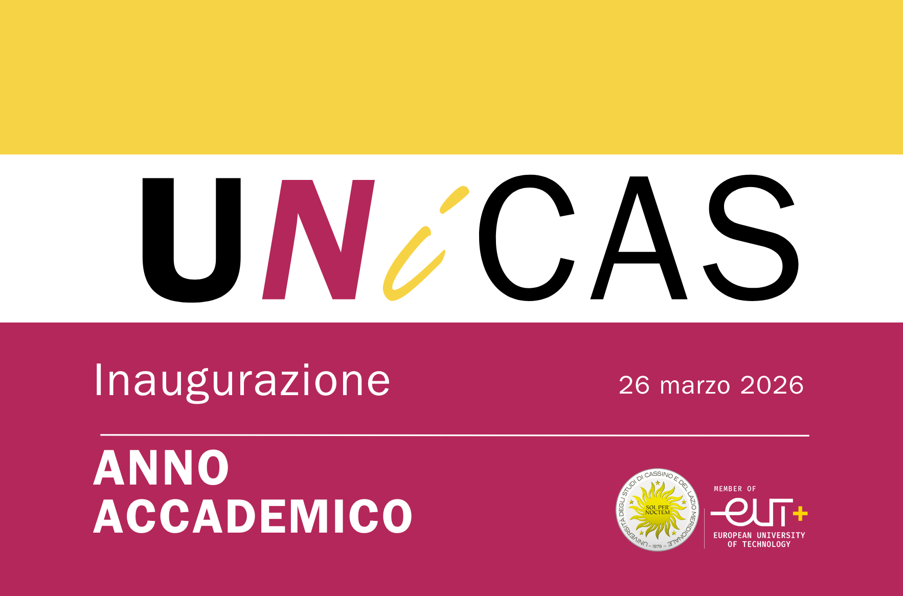 Unicas, Inaugurazione Anno accademico 2025-26