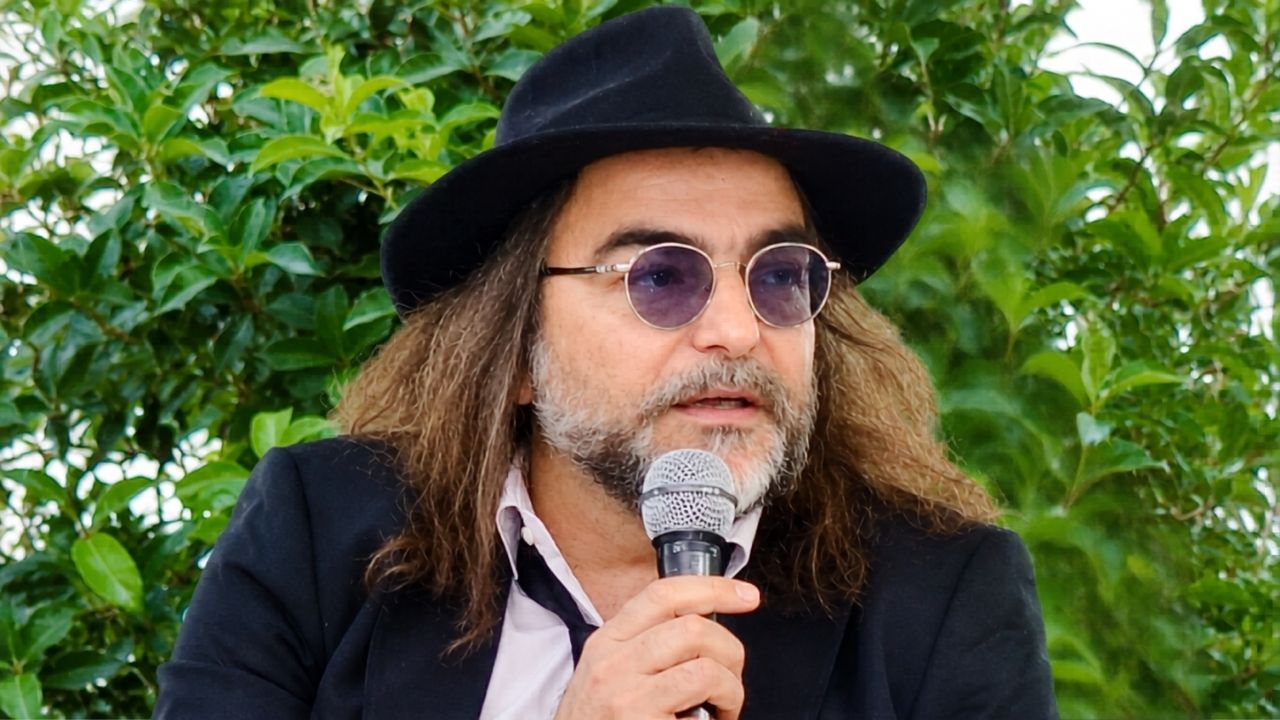 Enrico Terrinoni durante l'incontro al Palazzo della cultura di Cassino