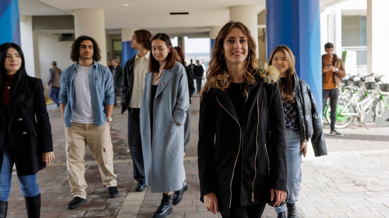 Un gruppo di studenti Unicas, Università di Cassino e del Lazio Meridionale