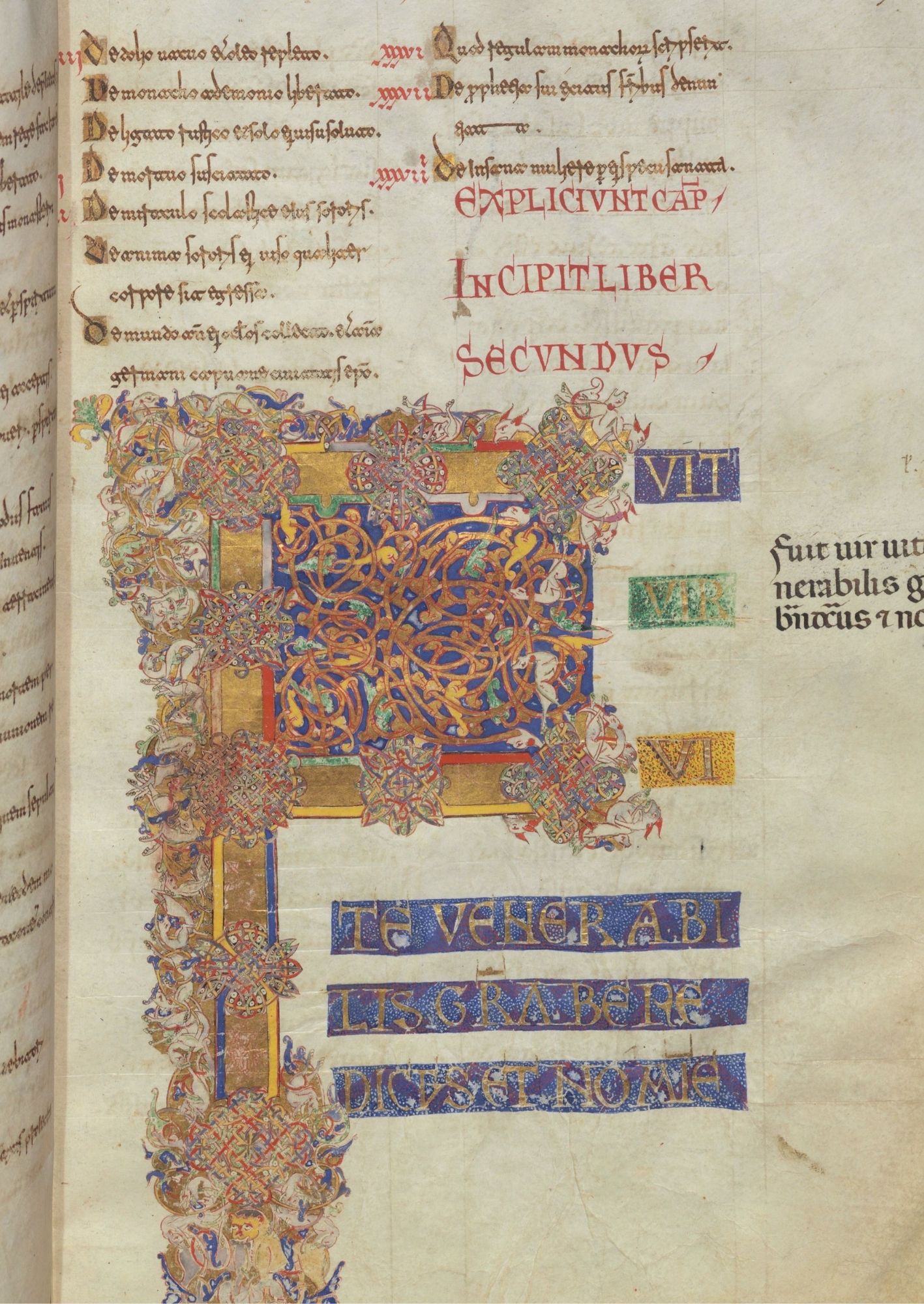 Riproduzione del Codex Casinensis 85, con miniatura all'interno 