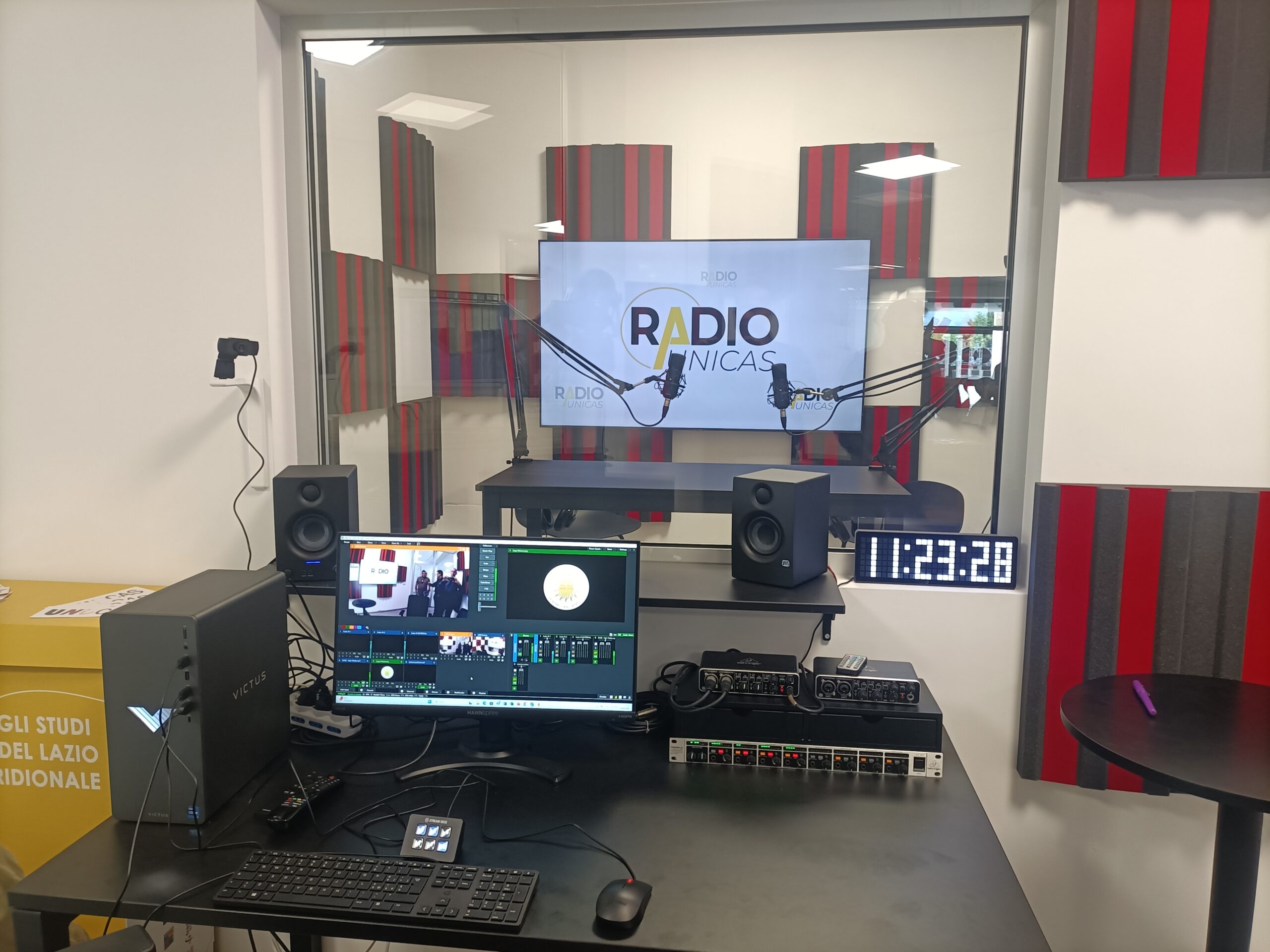 Lo studio di Radio Unicas