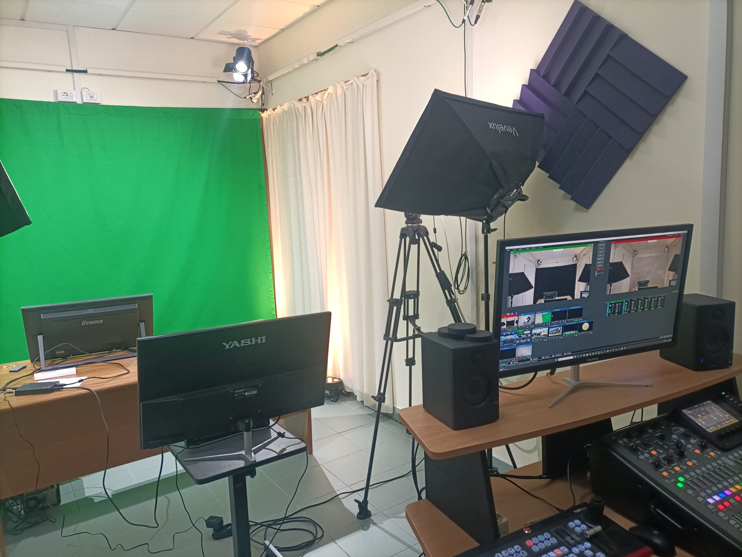 Lo studio della web tv di Unicas
